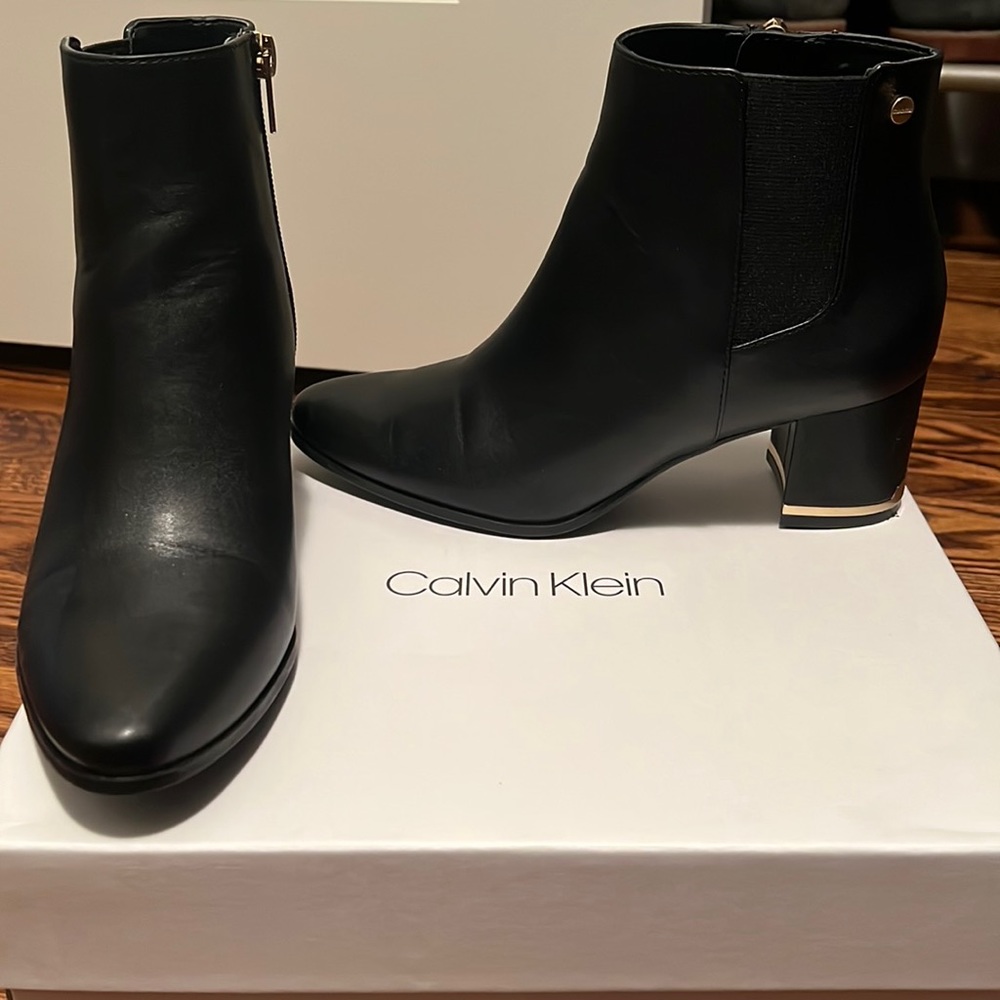 CK Leather Ankle Boots
